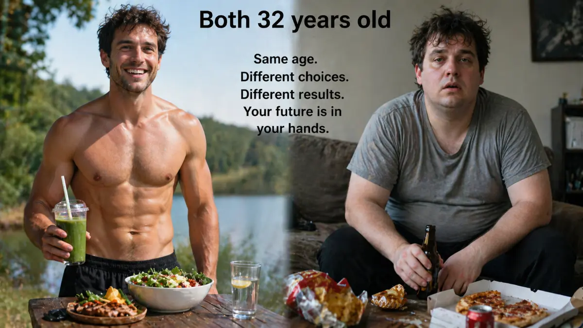 same age people with different lifestyle showing biological age difference