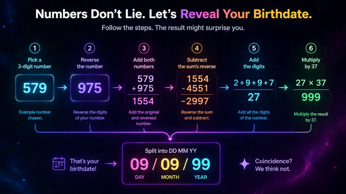 visual explanation of how date of birth calculator math works behind the scenes