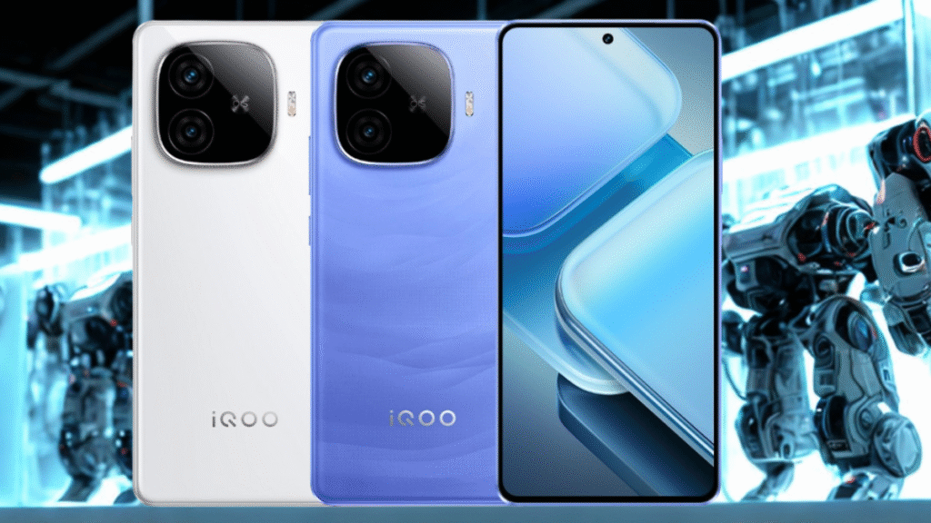 iQOO Neo 10R in elegant white color with clean, premium design and glossy texture, featuring dual rear cameras