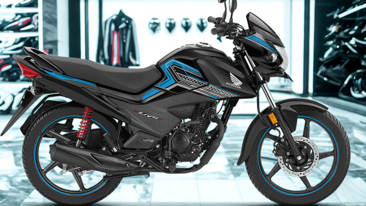 2025 Honda Livo Drum variant in blue with digital dashboard, side view showcasing new design and Rs 83,080 pricing