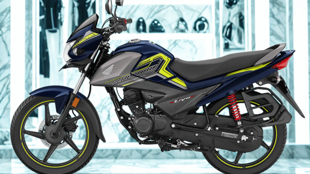 New Honda Livo 2025 model in matte blue and black color with red accents and fully digital instrument cluster