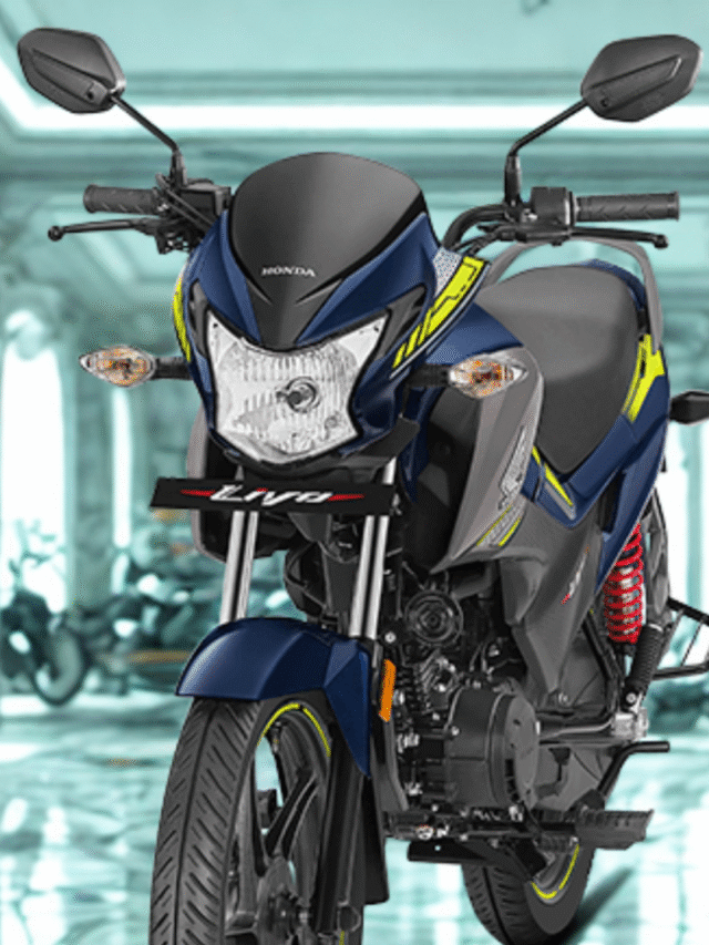 Side view of the 2025 Honda Livo Drum variant in blue parked on an urban street, highlighting its digital instrument cluster.