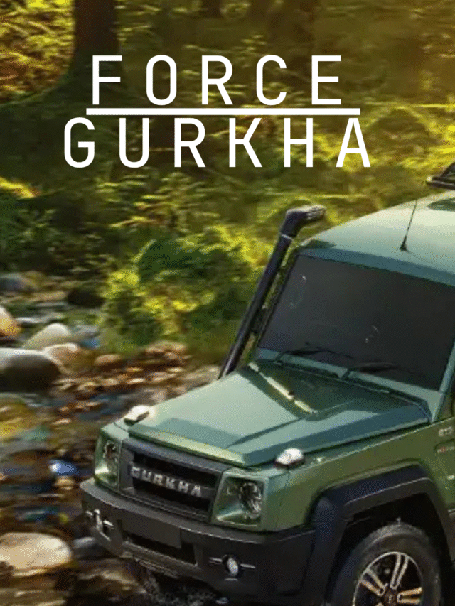 Side view of the new Force Gurkha 5-Door SUV parked on rugged terrain, showing its extended body and off-road stance.