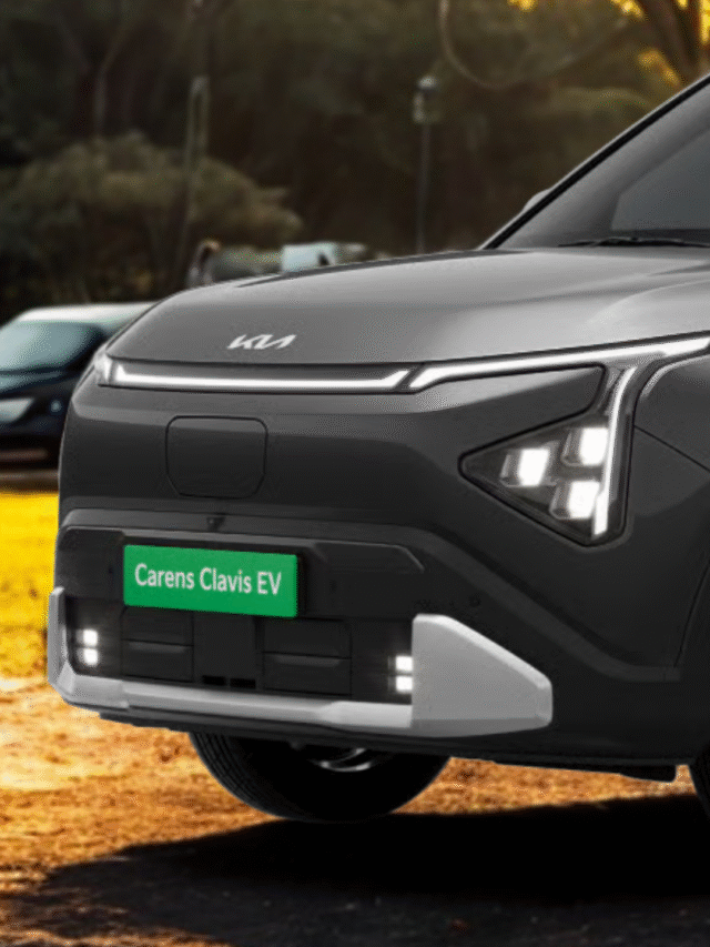 Electric cars from Tesla and Kia showcased on a highway in India