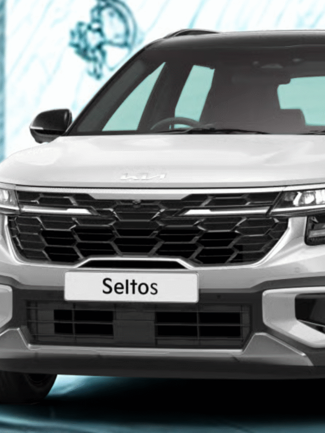 Front view of the 2025 Kia Seltos base model parked on a city street